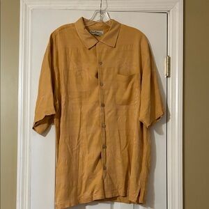 Tommy Bahama Mustard 100% Silk Shirt size L